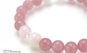 ローズクォーツとピンクオパールのブレスレット